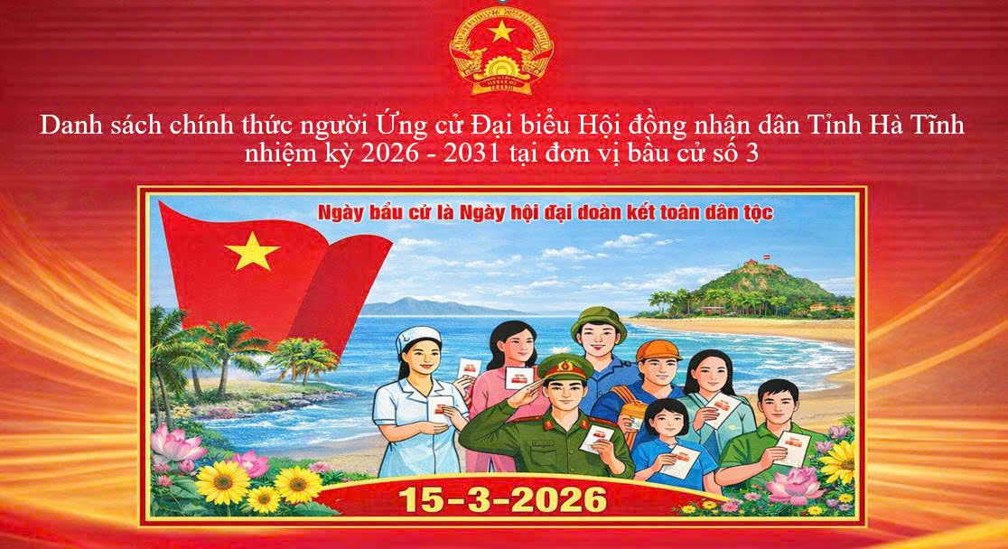 Danh sách chính thức người ứng cử đại biểu Quốc hội khoá XVI tại Đơn vị bầu cử số 1, tỉnh Hà Tĩnh