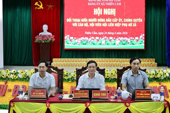 Đảng uỷ xã Thiên Cầm tổ chức hội nghị đối thoại giữa người đứng đầu Cấp uỷ, Chính quyền với cán bộ, hội viên Hội liên hiệp phụ nữ năm 2026. 
