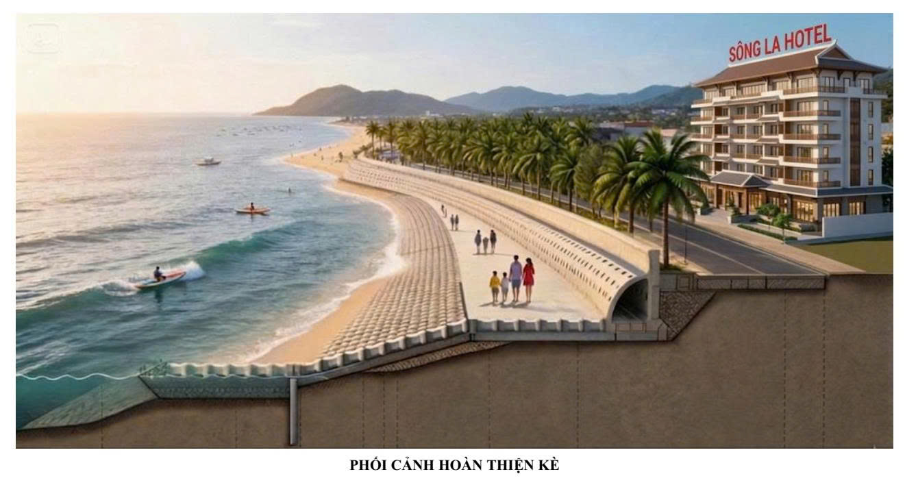 Quyết định Phê duyệt chủ trương đầu tư dự án Nâng cấp kè biển Cẩm Nhượng, xã Thiên Cầm