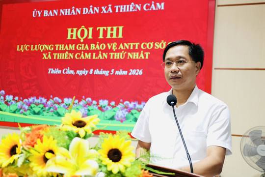 Công an xã Thiên Cầm tổ chức hội thi lực lượng tham gia bảo vệ An ninh cơ sở giỏi lần thứ 1 năm 