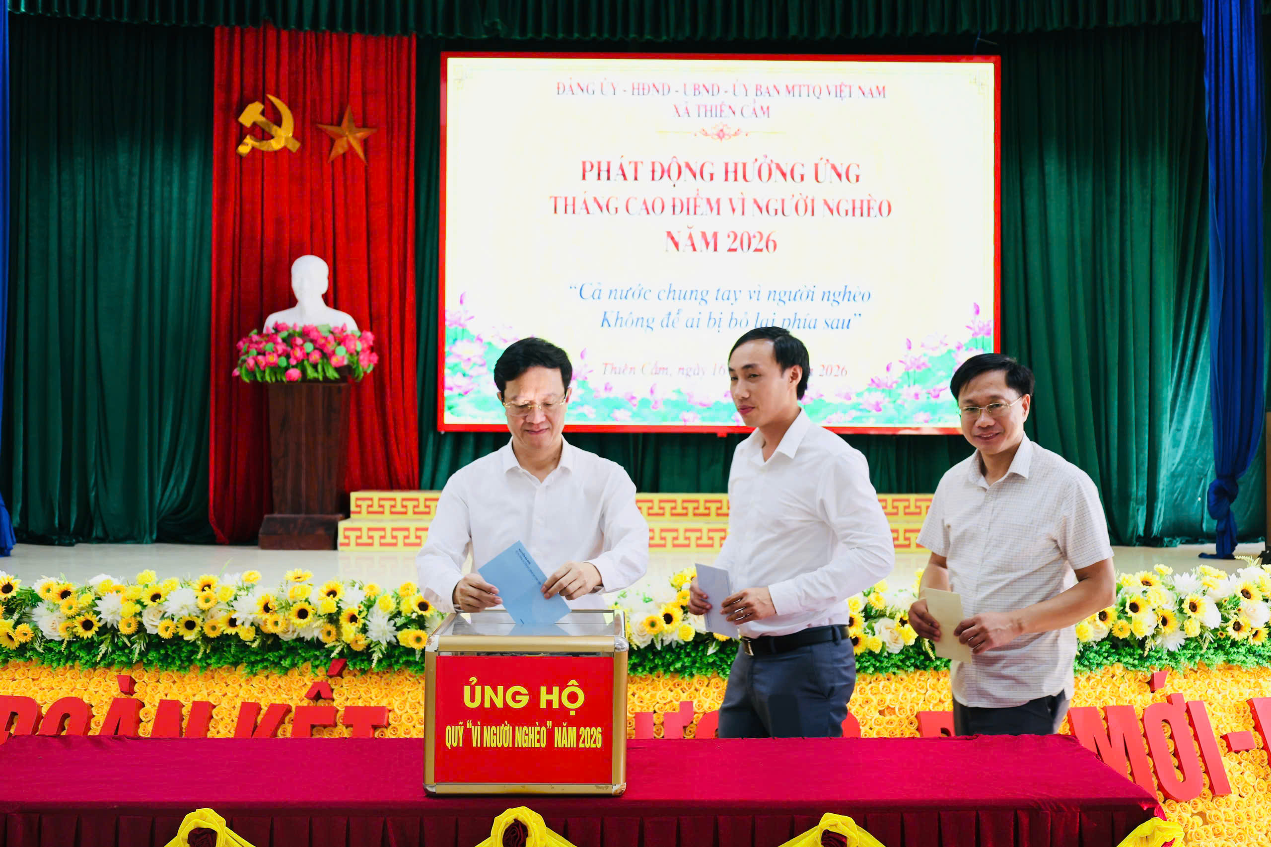 Xã Thiên Cầm phát động hưởng ứng tháng cao điểm “vì người nghèo” năm 2026.